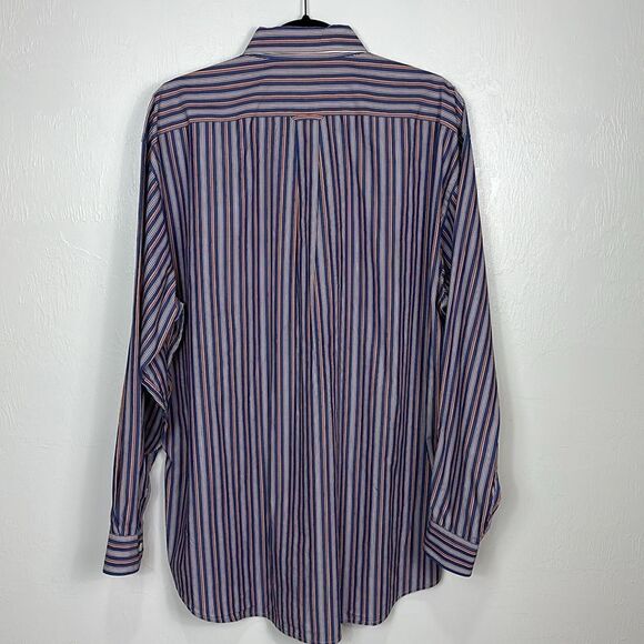 Faconnable Multicolor Stripes Cotton Long Sleeve Button Down Shirt Size XL - Picture 4 of 11
